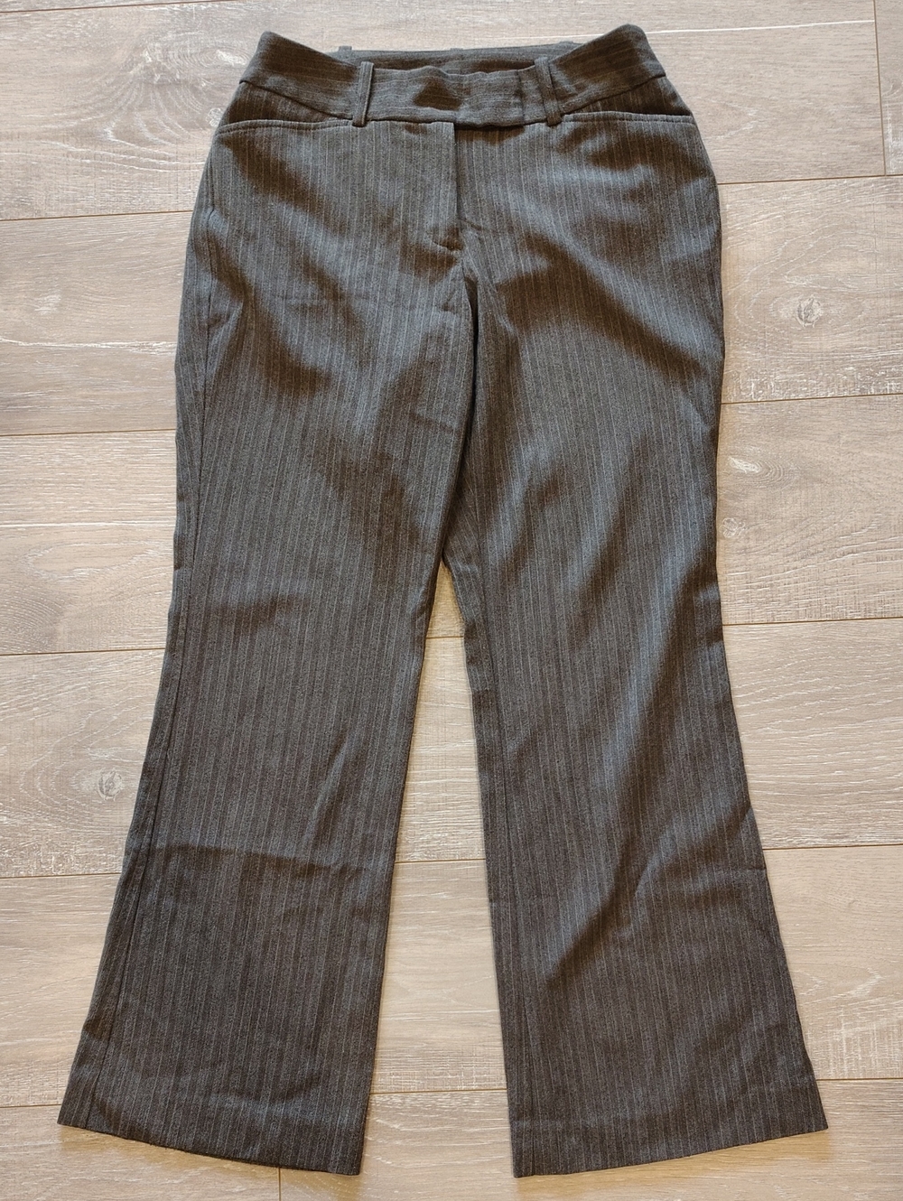 George Women's Brown Pinstripe Boot Cut Dress Pants